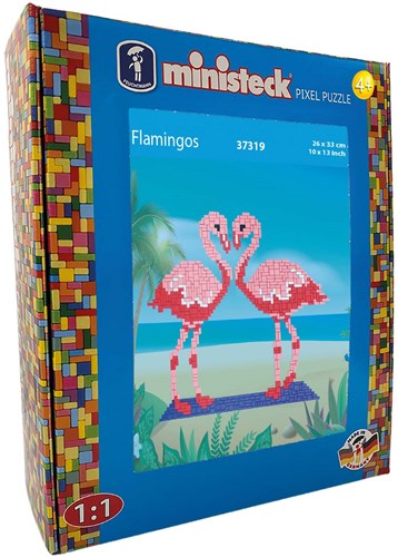 Ministeck mosaïque Flamants Roses - Boîte XL - 800 pièces - jouet créatif