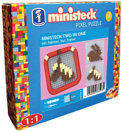 Ministeck jouet mosaïque Mini Frames cheval lapin - petite boîte