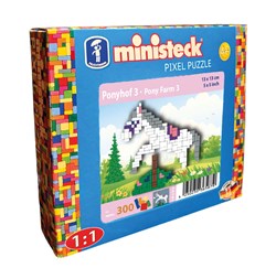 Ministeck set de mosaïque créative Ponyfarm 3 - 300 pièces - jouet coloré