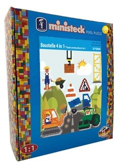 Ministeck Chantier XL Box - Coffret Créatif 4en1 - 1200 Pièces