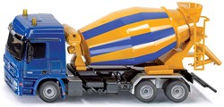 Siku betonmixer vrachtwagen bouwvoertuig geel-rood 1:50 speelgoed