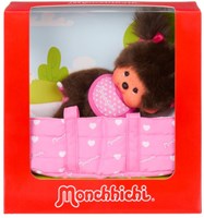 Monchhichi pluche pop met draagmand - 20 cm - schattig speelgoed-2