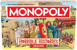 Hasbro jeu de société Monopoly Horrible Histories Ancient Civilisations édition