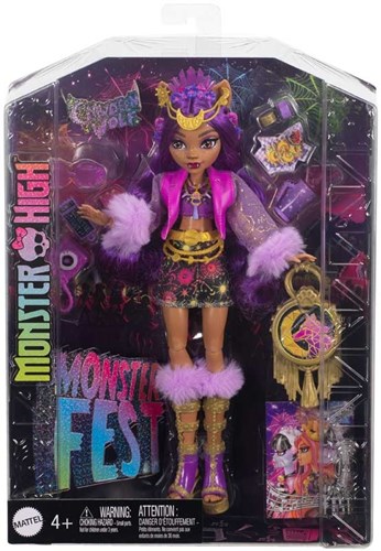 Mattel Monster High pop Clawdeen Wolf festival speelfiguur accessoires