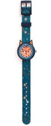 Djeco kinderhorloge blauw - educatief leren klokkijken
