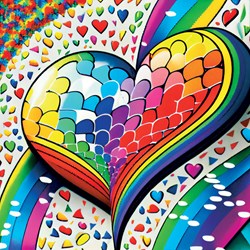 Yazz puzzle Mosaic Heart - puzzle coloré 1023 pièces
