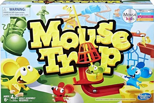 Hasbro bordspel Mouse Trap - klassiek familiespel - behendigheid