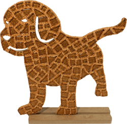 Colourful Mosaics kit mosaïque chien marron 27 cm set créatif