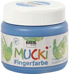 Creativ Company peinture au doigt bleue 150ml peinture enfant – à base d'eau