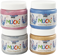 Creativ Company vingerverf set metallic 4 kleuren kinderverf 150ml