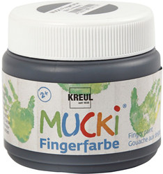 Creativ Company peinture au doigt noire - peinture enfant 150ml - durable
