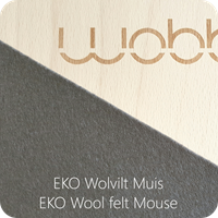 Wobbel Pro Blank gelakt vilt Muis-3