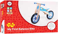 BigJigs draisienne en bois bleue - vélo d'équilibre pour enfants-2