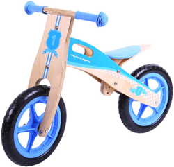 BigJigs draisienne en bois bleue - vélo d'équilibre pour enfants