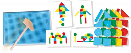 Ses Hamertje Tik Montessori speelgoed - originele set met basis vormen-2