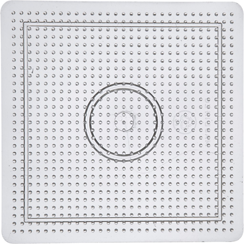 Nabbi plaque à picots perles à repasser grand carré 14,5x14,5 cm transparent