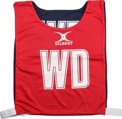 Gilbert netball bibs omkeerbaar medium rood navy polyester