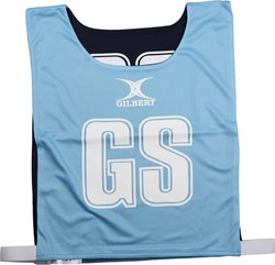 Gilbert netball hesjes omkeerbaar medium blauw sport polyester