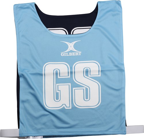 Gilbert chasubles de netball réversibles - Large - Sky Navy équipe