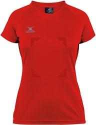 Gilbert maillot de netball Eclipse Hook and Loop Top W 8 rouge sport