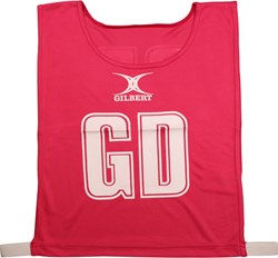 Gilbert chasubles netball sport rose - petite taille - entraînement netball