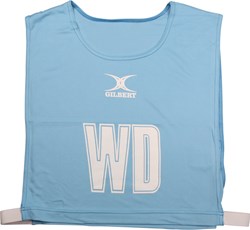 Gilbert netball bibs netbal hesjes medium blauw professioneel