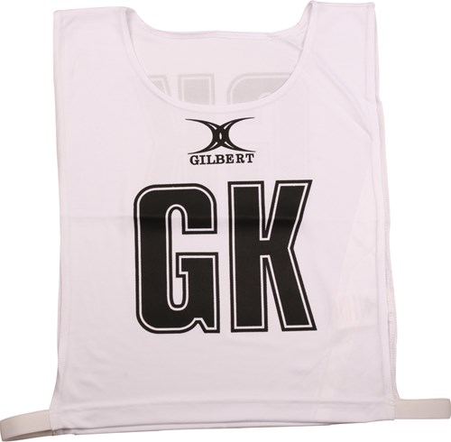 Gilbert chasubles de netball accessoire sport moyen blanc polyester