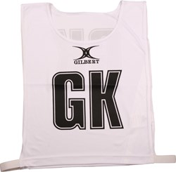 Gilbert netbal hesjes - Large - wit - ademend sportaccessoire