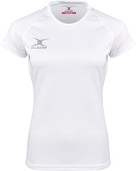 Gilbert maillot de netball Eclipse Top W 8 blanc respirant femme