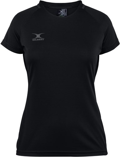 Gilbert maillot de netball Eclipse Top W 16 noir respirant femme