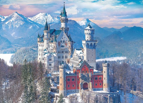 Casse-tête Eurographics Château de Neuschwanstein en hiver - 1000 pièces