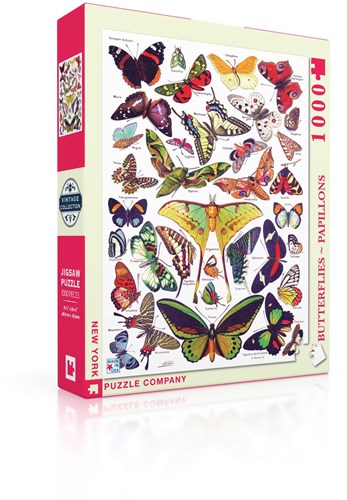 New York Puzzle Company puzzle animaux papillons 1000 pièces carton-2