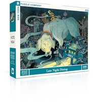 New York Puzzle Company puzzle animaux Late Night Dining 1000 pièces-2