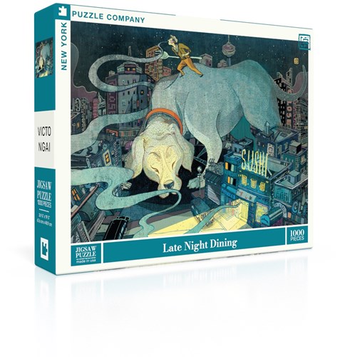 New York Puzzle Company puzzle animaux Late Night Dining 1000 pièces-2