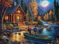 SunsOut puzzel Night Fishing - 1000 stukjes legpuzzel vissen