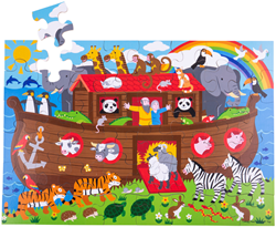 BigJigs puzzle sol Arche de Noé animaux colorés 48 pièces