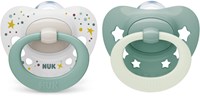 Nuk fopspeen baby Classic Night&Day siliconen 6-18 maanden groen-2