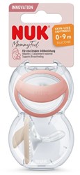 NUK sucette en silicone bébé 0-9 mois blush beige 2 pièces sans BPA