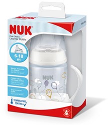 Nuk baby oefenbeker siliconen 150ml wit multicolor temperatuurcontrole