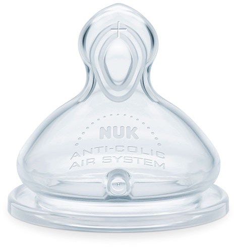 Nuk babyfles spenen siliconen XL 6M+ anti-koliek 2 stuks