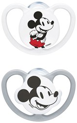 Nuk fopspeen baby siliconen Mickey 0-6 maanden - set van 2 stuks