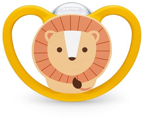 Nuk fopspeen baby 18-36 maanden silicone Zebra Lion set van 2-2