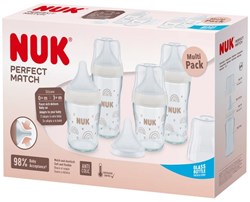 Nuk glazen babyflessen set - antikoliek - 4 stuks - Rainbow - BPA vrij