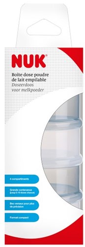 NUK doseur de lait en poudre - 4 compartiments pour aliments bébé gris-2
