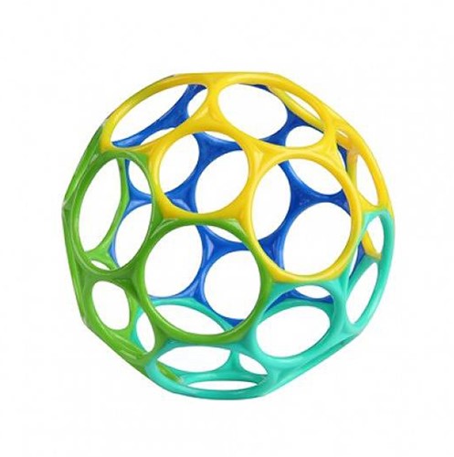 Oball Klassiek Blauw/Groen/Geel - 10 cm