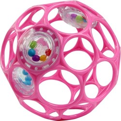 Oball Hochet Balle 10 cm - Jouet Bébé Rose