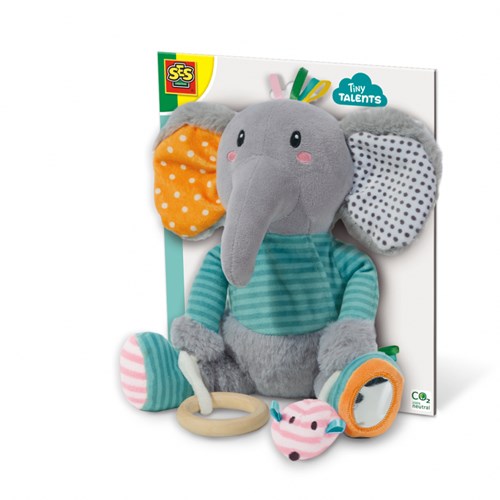 Ses jouet sensoriel éléphant Olfi peluche pour bébés et tout-petits