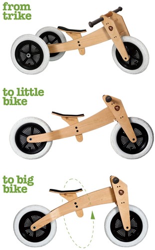 Wishbonebike Original 3-in-1 houten loopfiets - Naturel-2