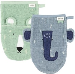 Trixie Washandje2-pack - Mr. Polar Bear - Mrs. Elephant