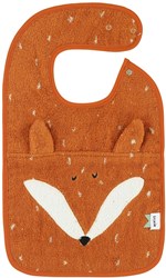 Trixie bavoir bébé Mr. Fox - coton bio - orange